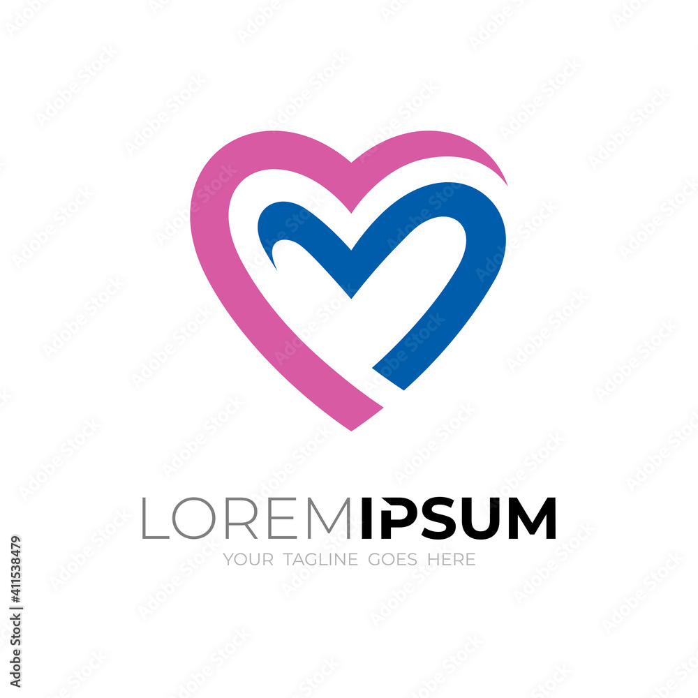CM logo with love design combination, heart and letter CM logo, C, M, C and M CM logo with love design combination, heart and letter CM logo, C, M, C and M