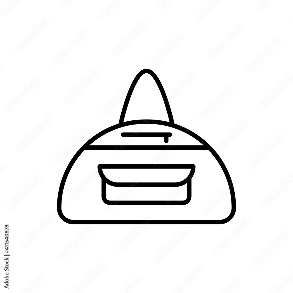 Travel bag lines vector Icons on white background Travel bag lines vector Icons on white background