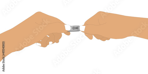 hand clipping nails gesture