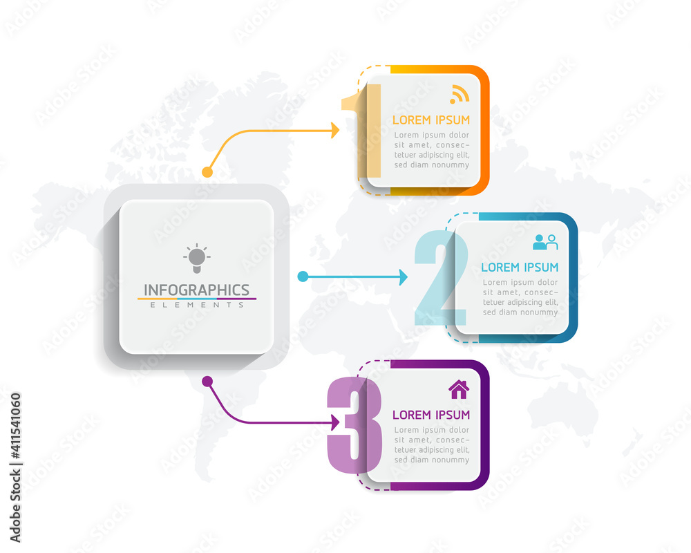 Vector elements for infographics. presentation and chart. steps or ...