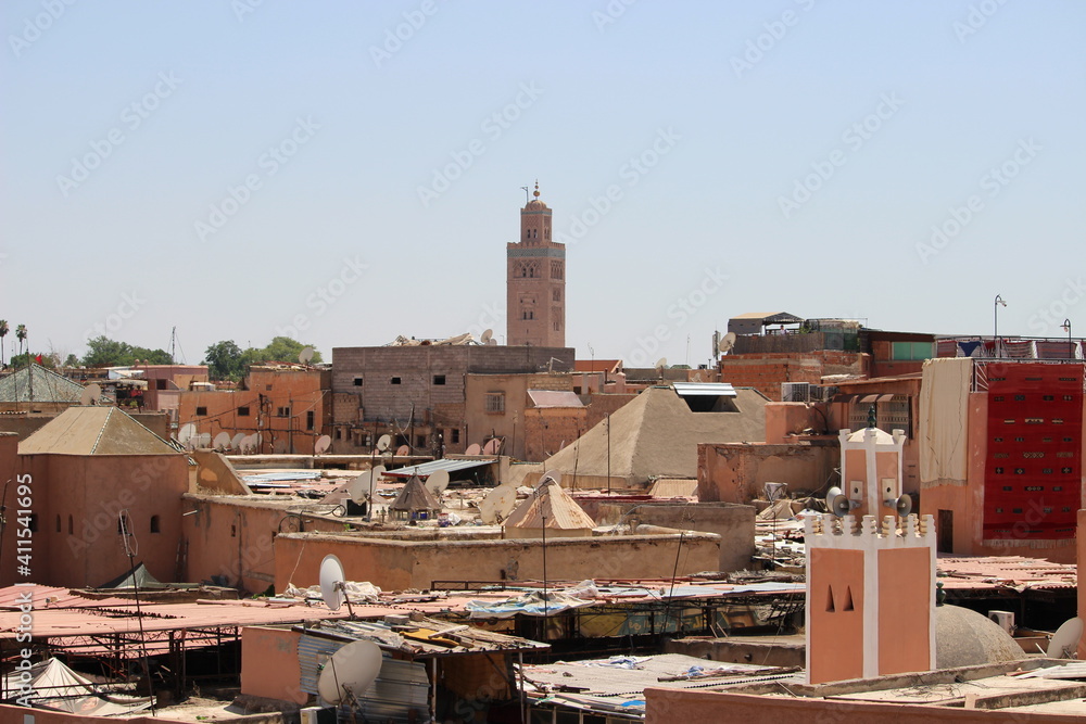 marrakech city view caption