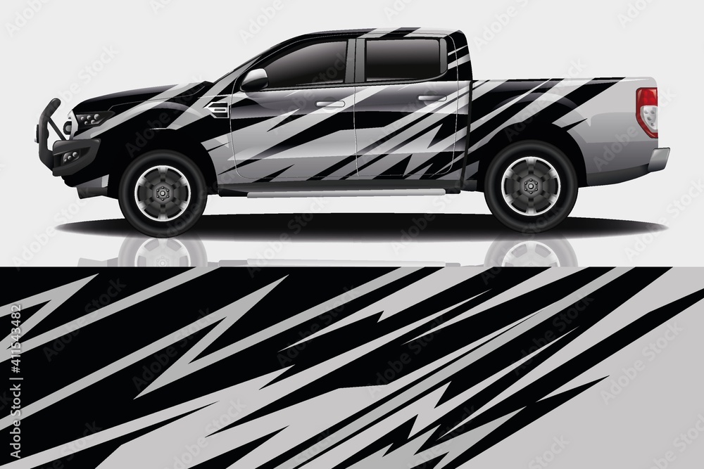 Obraz premium Car wrap graphic racing abstract background for wrap and vinyl sticker