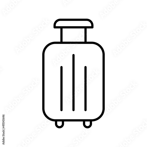 Suitcase Lines Vector Icons on White Background