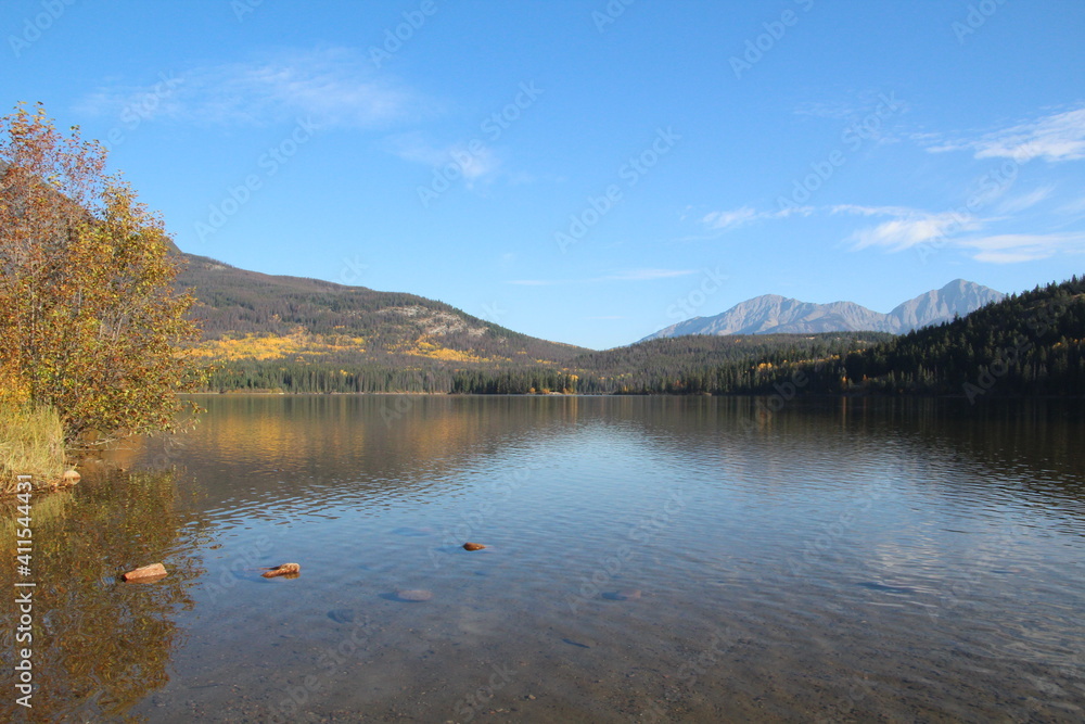 The Otherside Of Pyramid Lake, Jasper National Park, Alberta The Otherside Of Pyramid Lake, Jasper National Park, Alberta