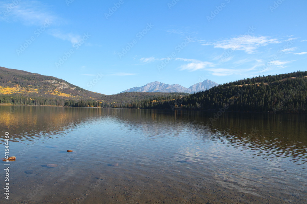 October On Pryramid Lake, Jasper National Park, Alberta
