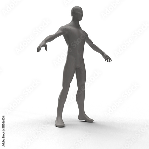 man mannequin on a white background