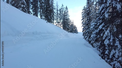 Skifahren auf der Piste
