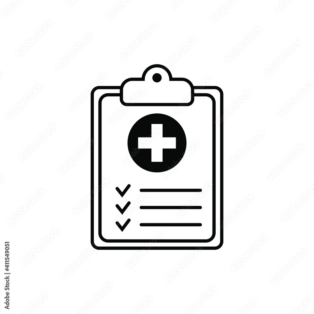 Medical record line icon, medical report icon, vector isolated Medical record line icon, medical report icon, vector isolated