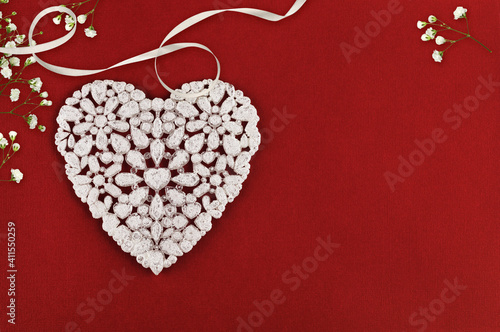 Beautiful white heart with ...