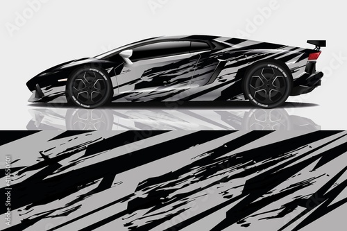 Car wrap graphic racing abstract background for wrap and vinyl sticker