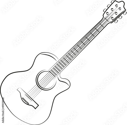 musical instrument black and white guitar
