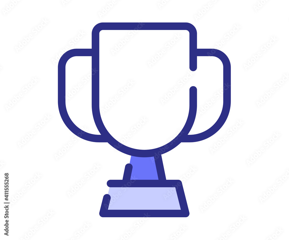 trophy award champion single isolated icon with dashed line or dash lines style trophy award champion single isolated icon with dashed line or dash lines style