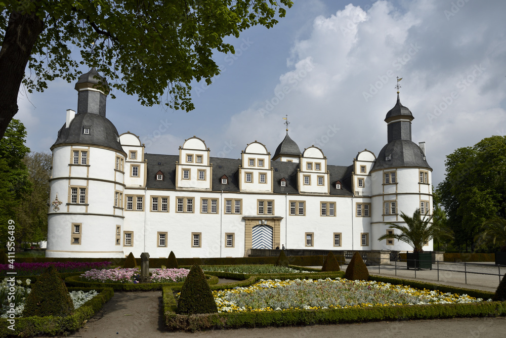 Castle in Schloss Neuhaus, Paderborn, NRW, Germany with castle grounds