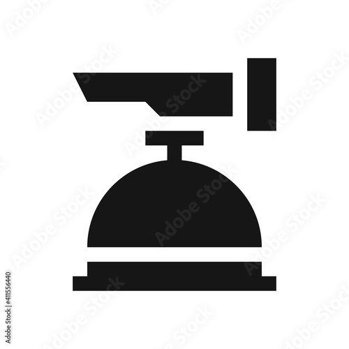 Concierge service hotel bell hand press icon (Minimal icon)
