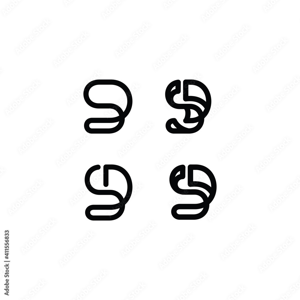SD or DS letters logo vector symbols SD or DS letters logo vector symbols
