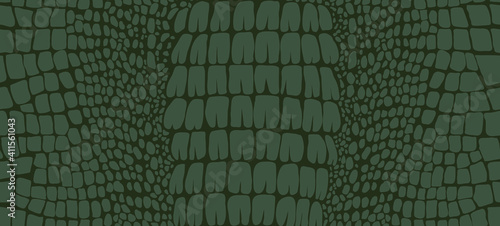 Crocodile skin seamless pattern. Vector illustration.