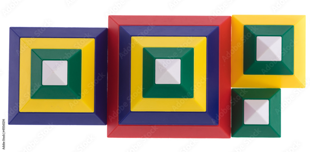 kids geometric plastic colored toy pyramid isolated on white background kids geometric plastic colored toy pyramid isolated on white background
