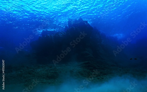 Underwater mountain.
