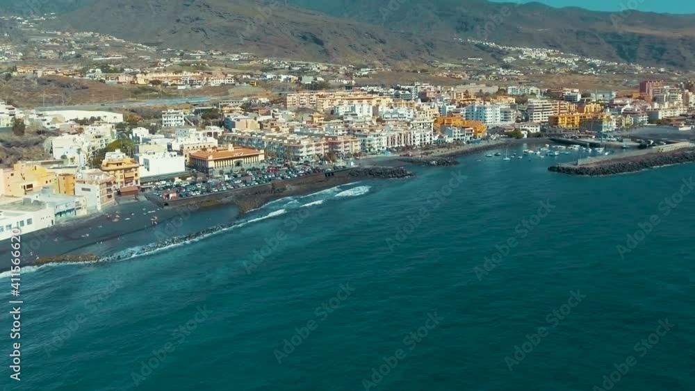 Candelaria Town in Tenerife, Spain. Aerial view from drone Candelaria Town in Tenerife, Spain. Aerial view from drone