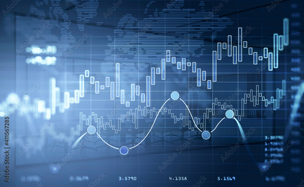 Financial chart over worldwide map. The concept of international consulting and worldwide transactions. Financial chart over worldwide map. The concept of international consulting and worldwide transactions.