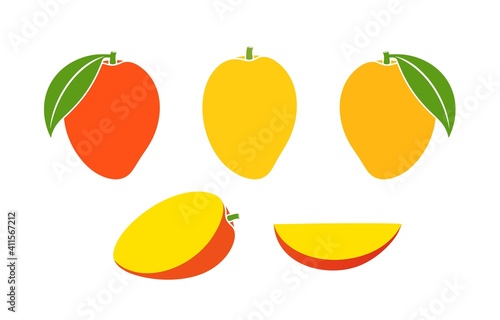 Mango logo. Isolated mango on white background