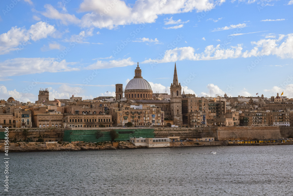 Valletta and Marsamxett Harbour from Sliema