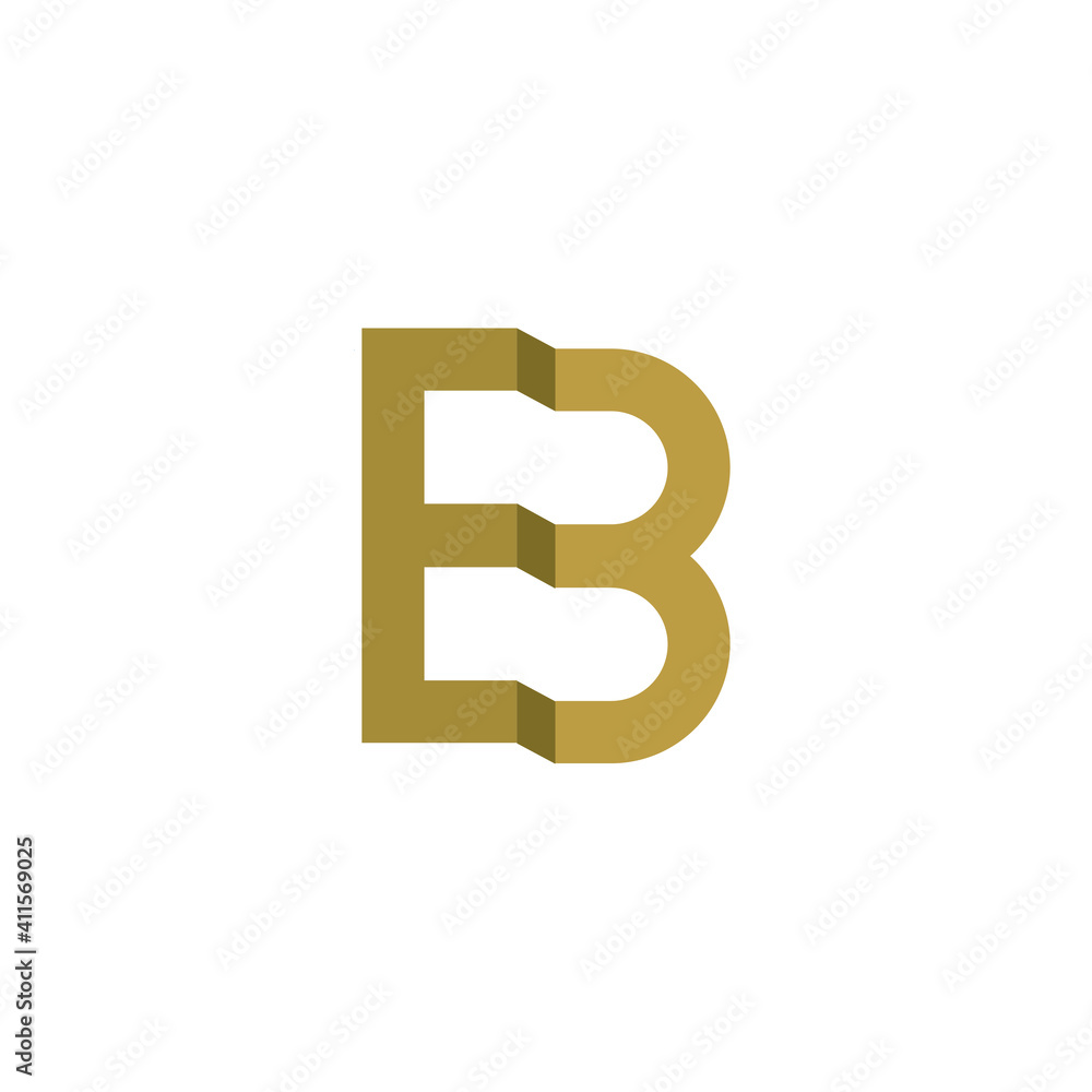 B logo design with geometry B logo design with geometry