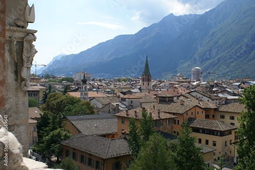 Trento, Italy: panoramic view of the city from the top of the Buonconsiglio Castle