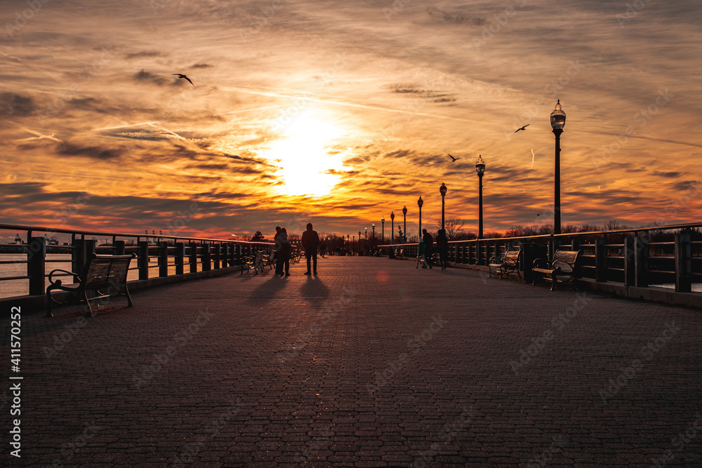 sunset at the pier