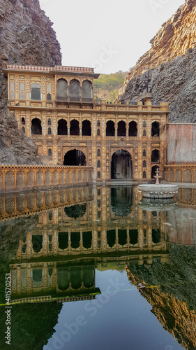 Galta Ji Temple, also known as the Monkey Temple. Jaipur, Rajasthan, India