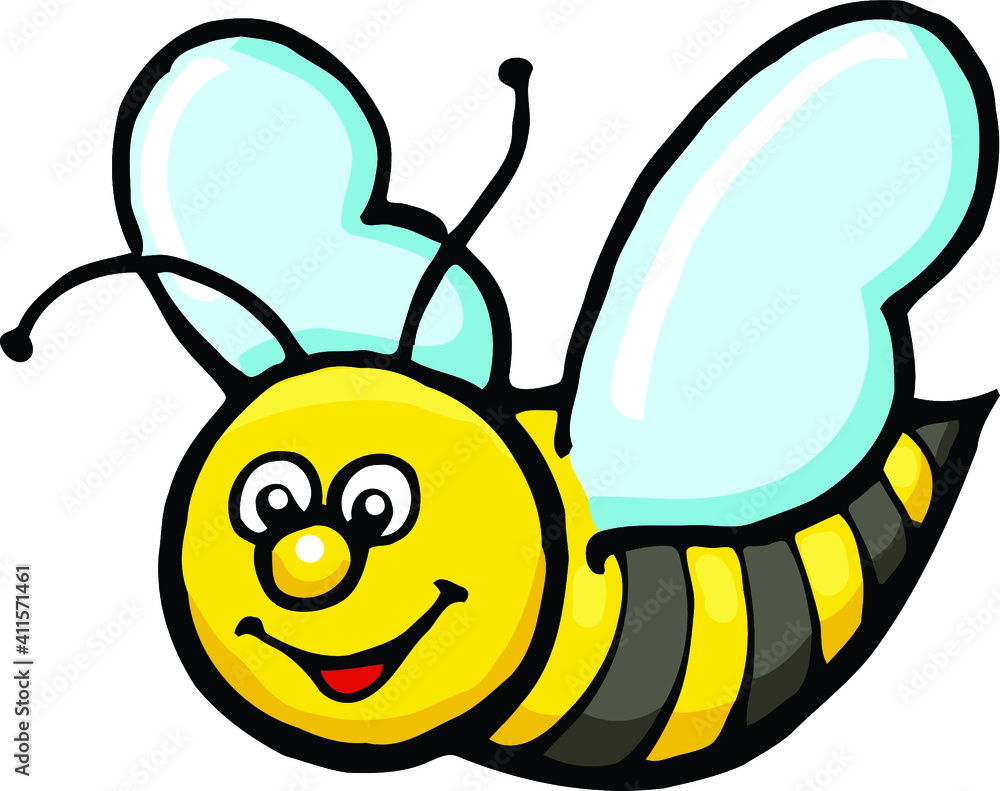 Fototapeta premium A cute adorable bee. 