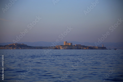 Ile d'If in the Frioul archipelago, off the coast of Marseille, in the afternoon light
