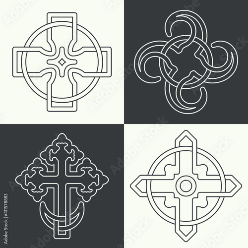 A set of ancient crosses