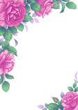 Elegant  Vector Background with Rose Flowers