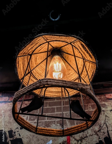 HANGING LIGHT WITH OLD AAANCIENT BULB DECORATIVE ITEM