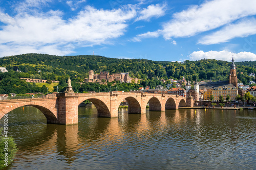 Alte Brücke und Schloss, Heidelberg, Deutschland 