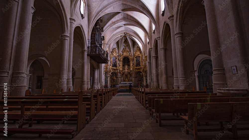 Interior view of the Basilica / Church of Santa Maria in Alicante