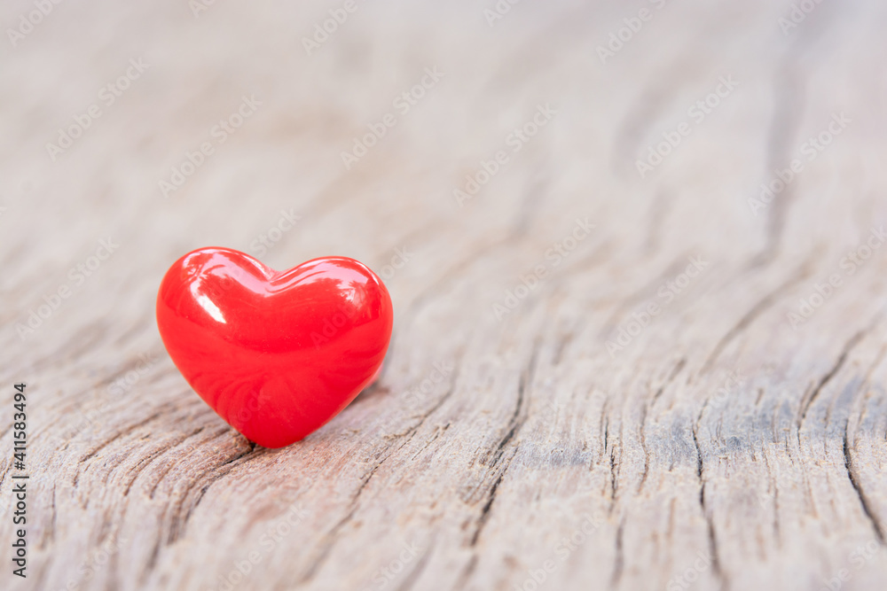 Valentines Day background with red hearts on plank wooden, copy space.. Valentines Day background with red hearts on plank wooden, copy space..