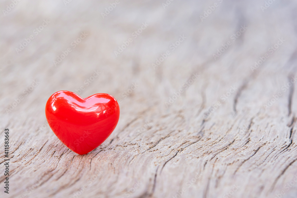 Valentines Day background with red hearts on plank wooden, copy space.. Valentines Day background with red hearts on plank wooden, copy space..