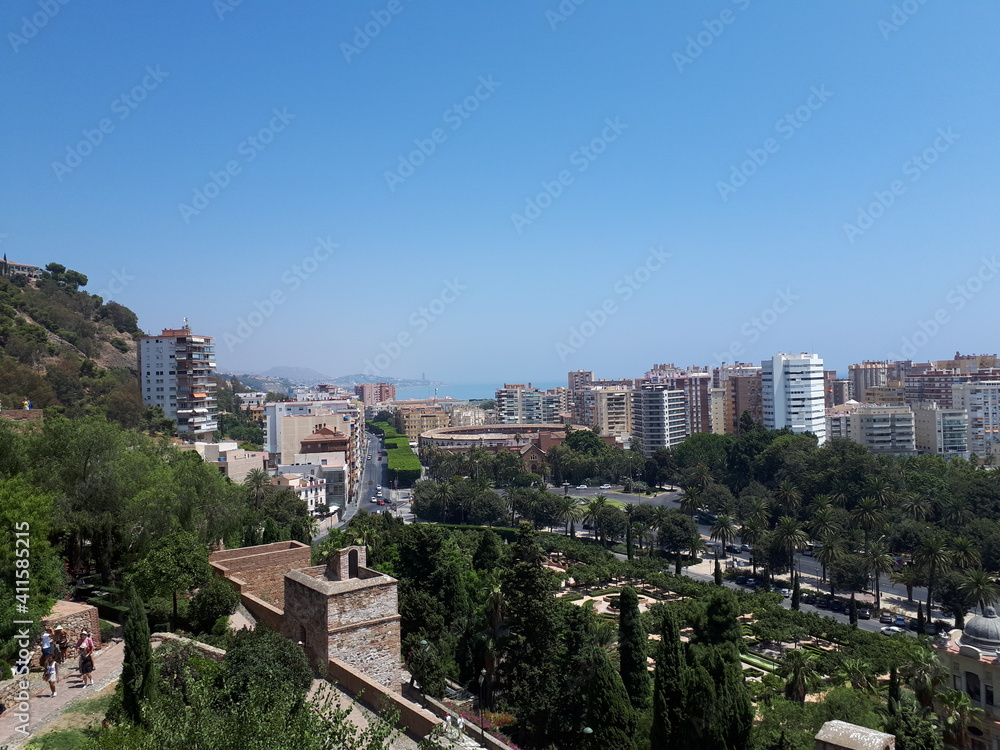Vue aérienne de Malaga