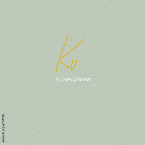 KU Initial Isolated Logo for Identity