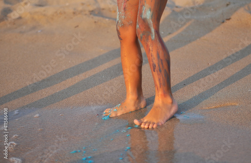 walking on the beach
 photo