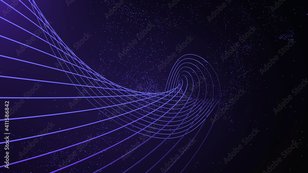 Naklejka premium パーティクル テクノロジー 背景素材テンプレ
