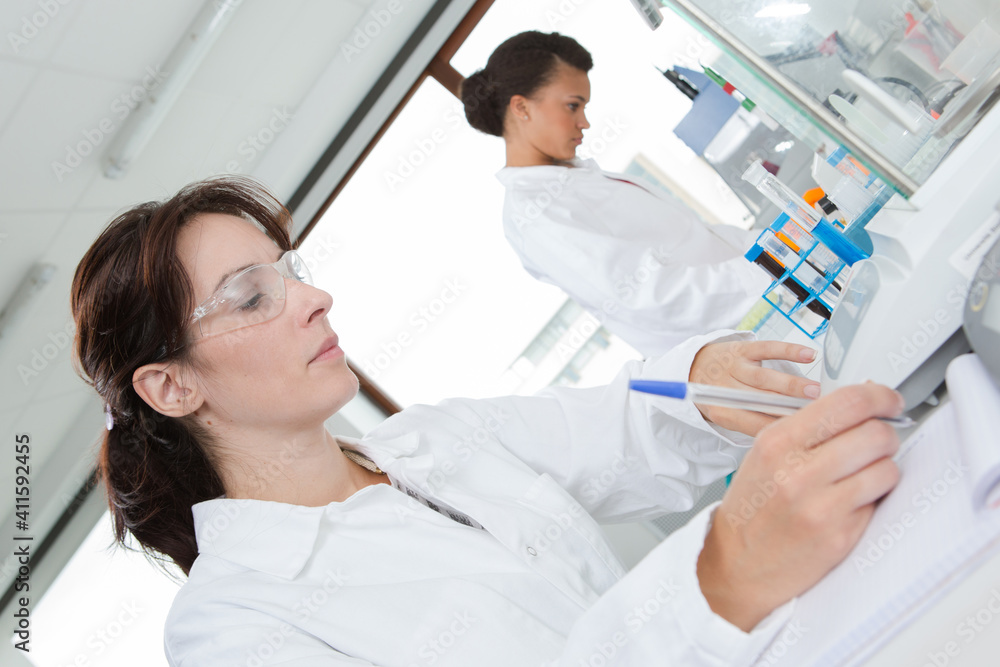 female researcher carrying out scientific research in a lab female researcher carrying out scientific research in a lab