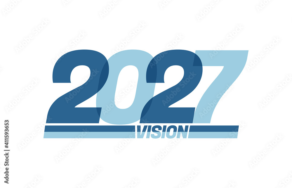 Happy new year 2027. Typography logo 2027 vision, 2027 New Year banner Happy new year 2027. Typography logo 2027 vision, 2027 New Year banner