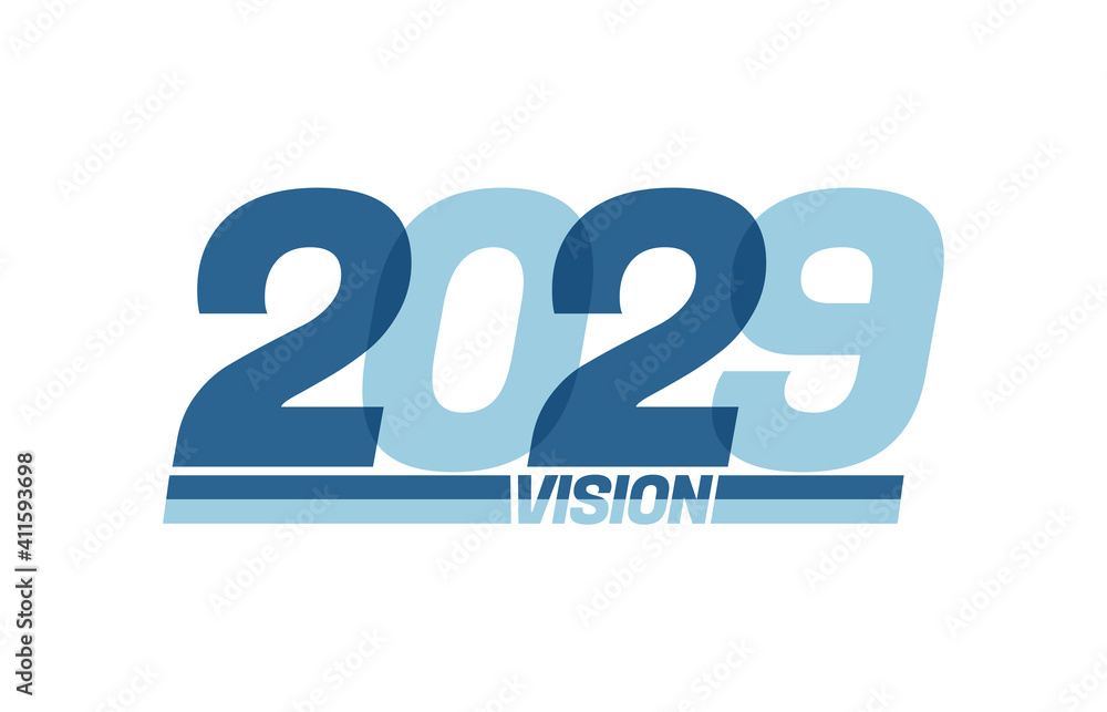 Happy new year 2029. Typography logo 2029 vision, 2029 New Year banner Happy new year 2029. Typography logo 2029 vision, 2029 New Year banner