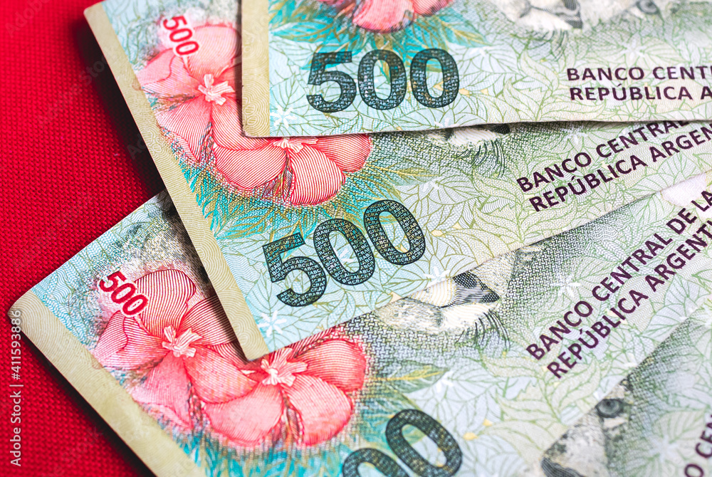 Argentine Pesos ARS Money Argentine Currency Bills A Group Of argentine-pesos-ars-money-argentine-currency-bills-a-group-of