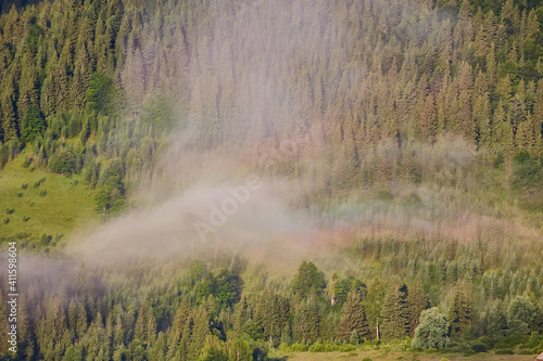 Landscape with fog in mountains © Ryzhkov Oleksandr