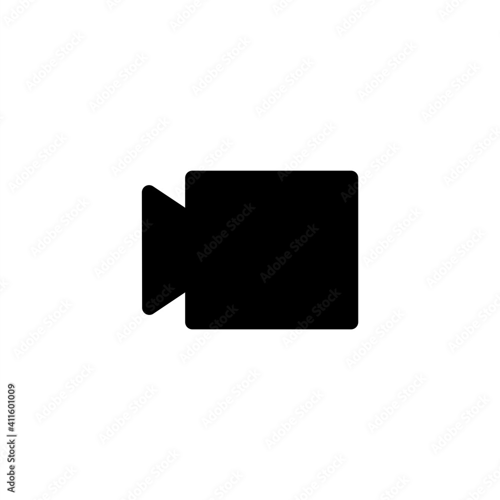 Camcorder icon in glyph or jet black style. Vector Camcorder icon in glyph or jet black style. Vector