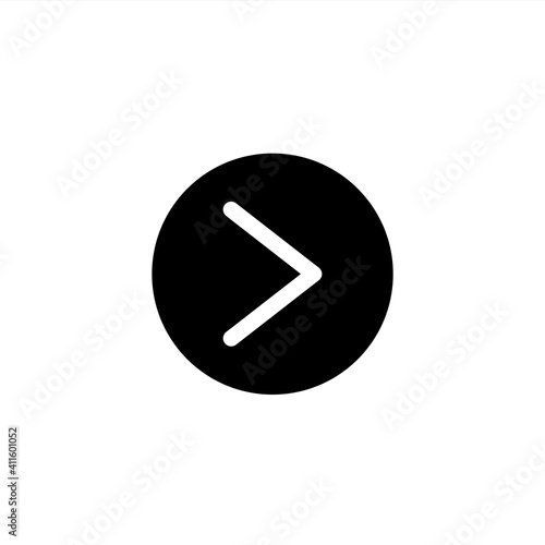 Free Download Right direction icon in glyph or solid black style. Vector - GFXLoad